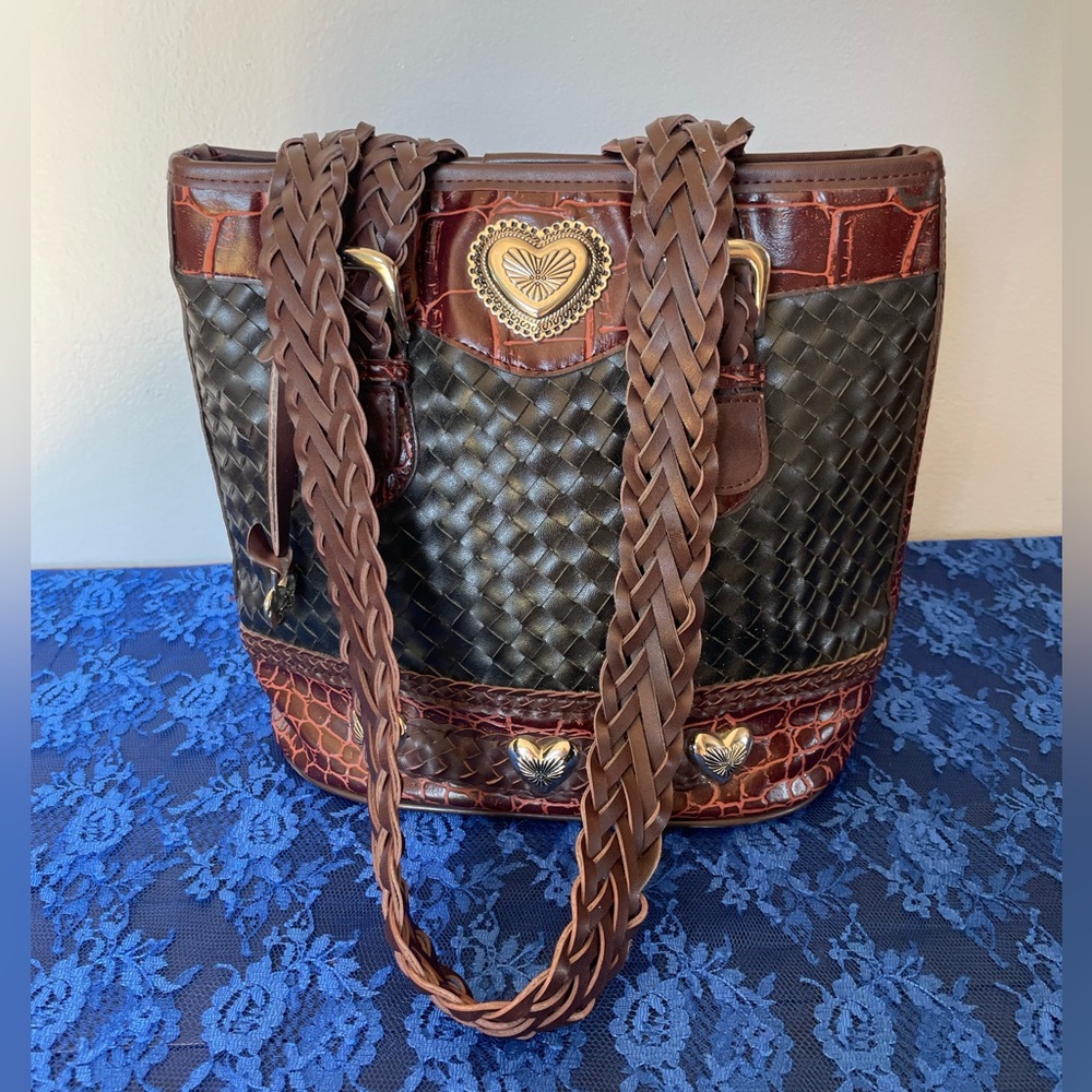 Western Style Black & Brown Shoulder Bag